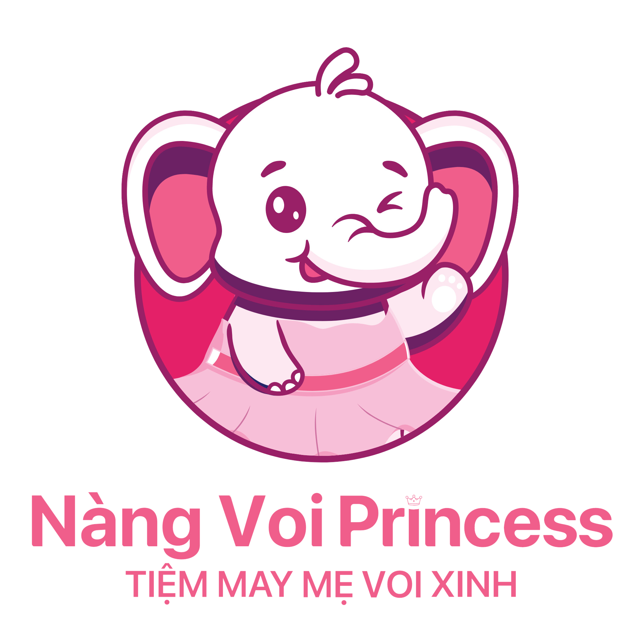 Logo Hộ Kinh Doanh Tiệm May Mẹ Voi Xinh